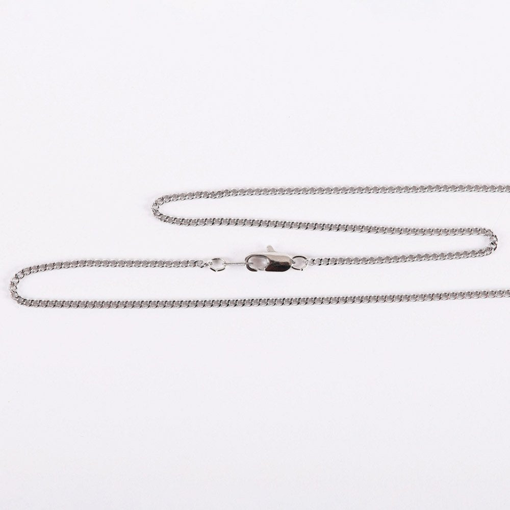 NECKLACE CROSS STERLING SILVER RHODIUM 24"