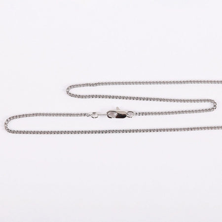 NECKLACE CROSS STERLING SILVER RHODIUM 24"