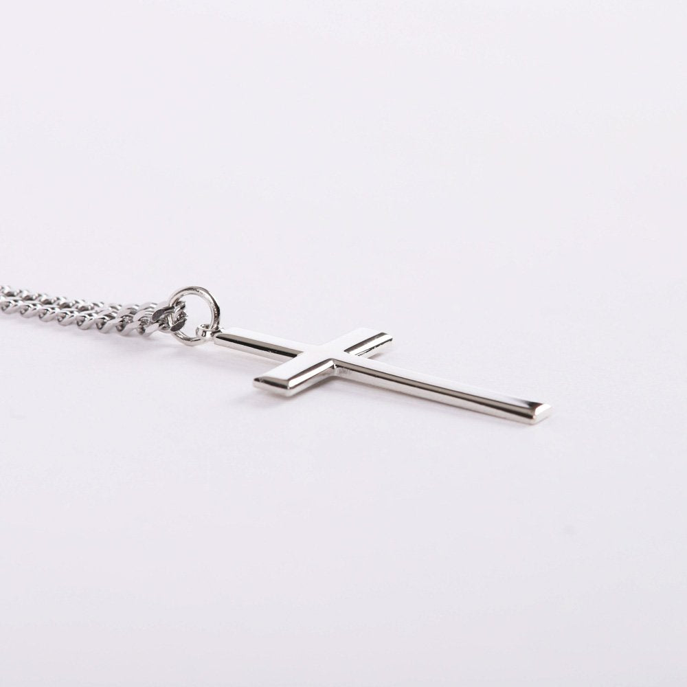 NECKLACE CROSS STERLING SILVER 24"