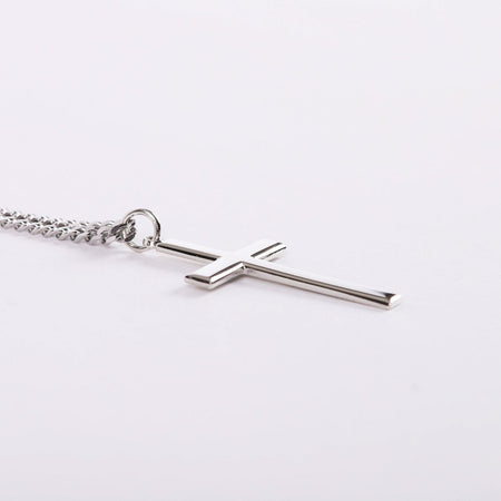 NECKLACE CROSS STERLING SILVER 24"
