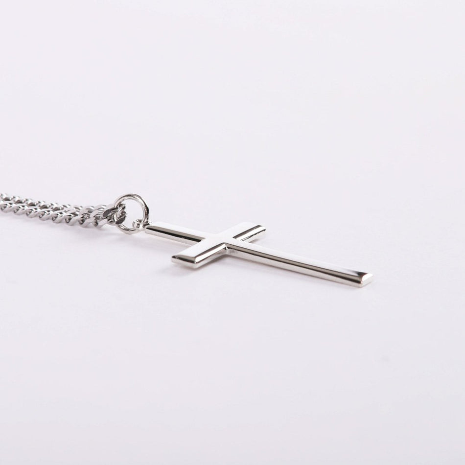 NECKLACE CROSS STERLING SILVER 24"