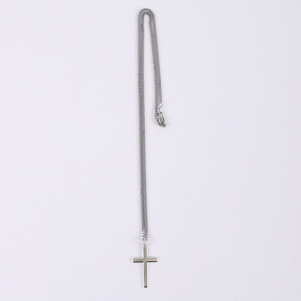 NECKLACE CROSS STERLING SILVER 24"