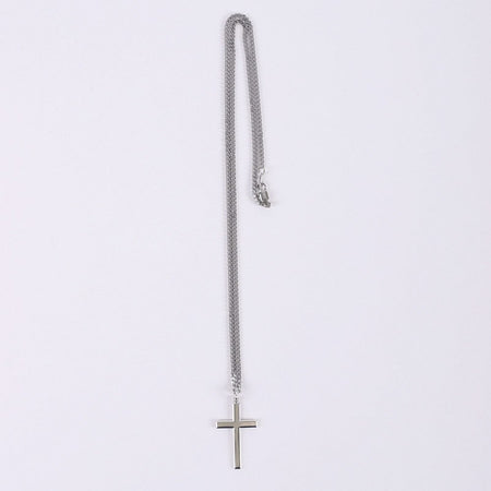NECKLACE CROSS STERLING SILVER 24"