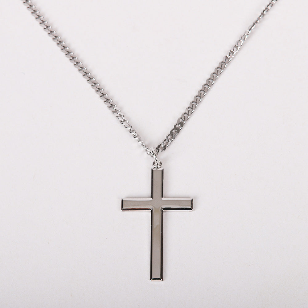 NECKLACE CROSS STERLING SILVER 24"