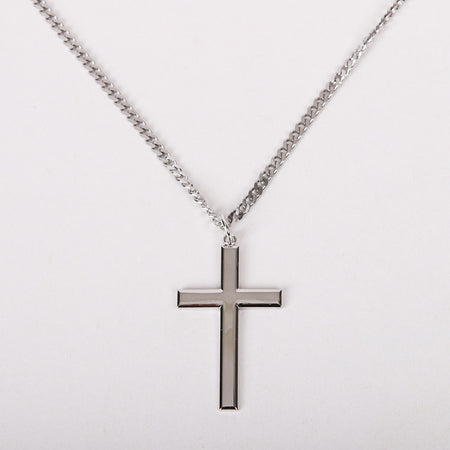NECKLACE CROSS STERLING SILVER 24"