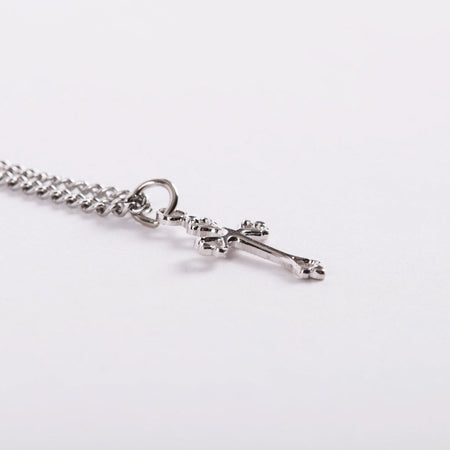 NECKLACE CROSS STERLING SILVER 16-18"