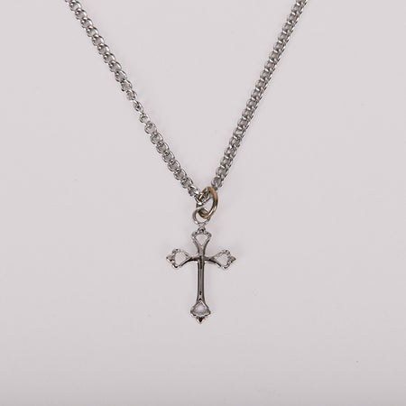 NECKLACE CROSS STERLING SILVER 16-18"
