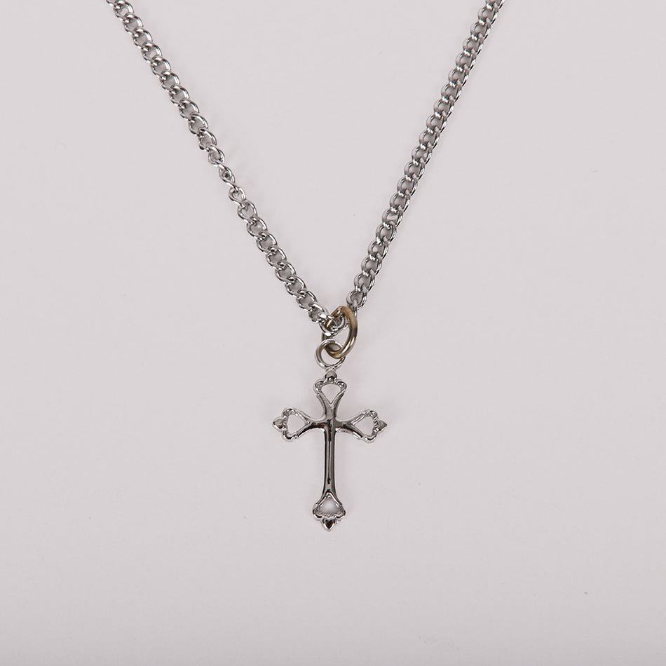 NECKLACE CROSS STERLING SILVER 16-18"