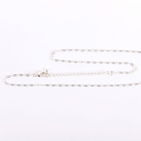 NECKLACE CROSS W/CZ STERLING SILVER 18"