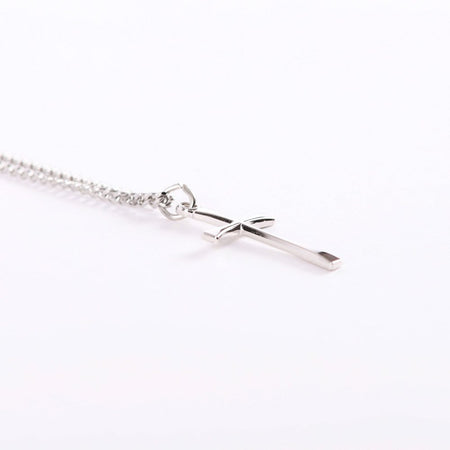 NECKLACE CROSS STERLING SILVER 18"