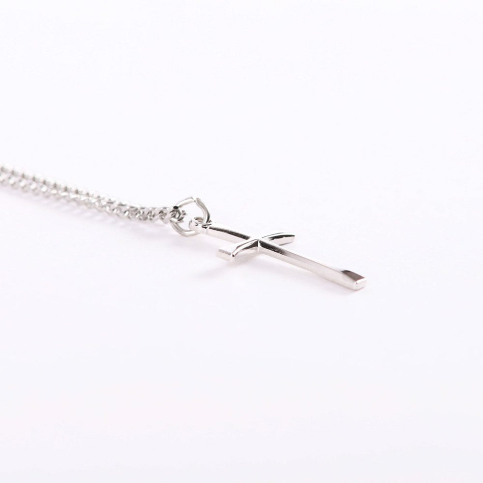 NECKLACE CROSS STERLING SILVER 18"