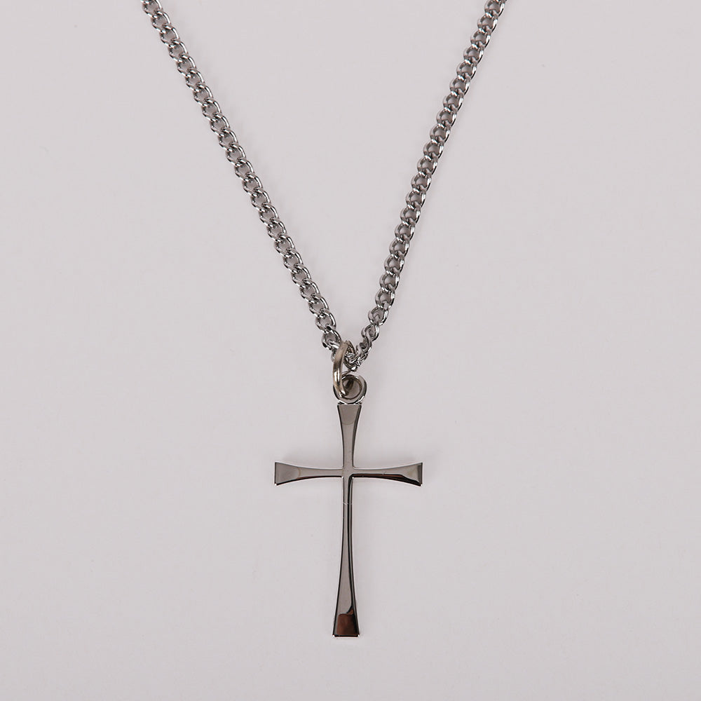 NECKLACE CROSS STERLING SILVER 18"