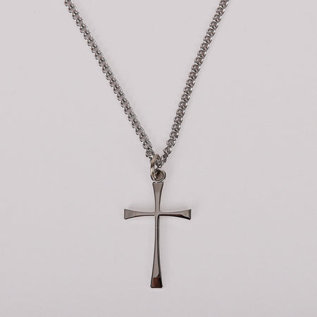 NECKLACE CROSS STERLING SILVER 18"