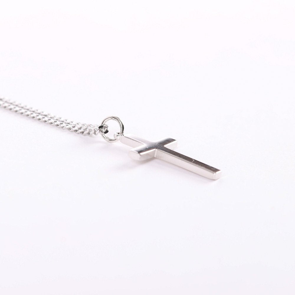 NECKLACE CROSS STERLING SILVER 20"