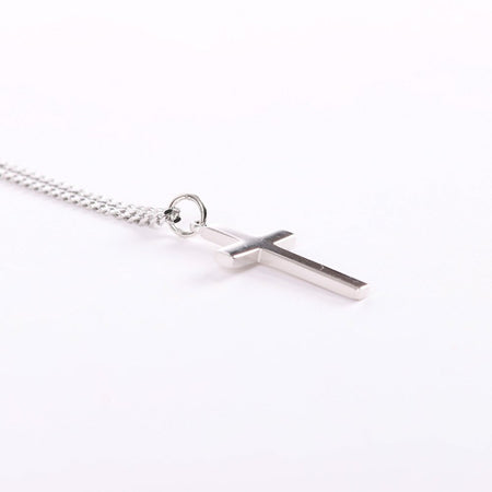 NECKLACE CROSS STERLING SILVER 20"
