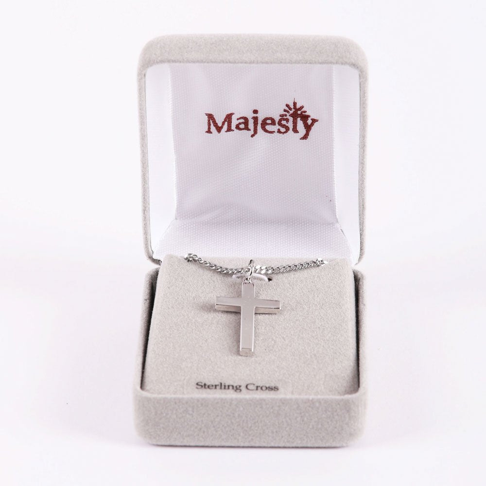 NECKLACE CROSS STERLING SILVER 20"