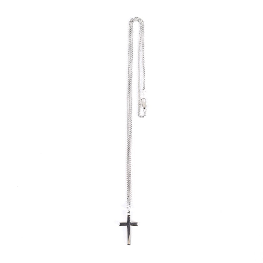 NECKLACE CROSS STERLING SILVER 20"