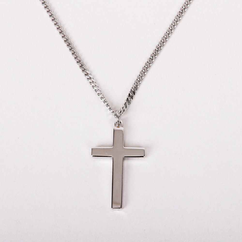 NECKLACE CROSS STERLING SILVER 20"