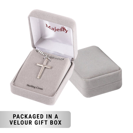 NECKLACE CROSS W/CROSS STERLING SILVER 24"