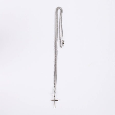 NECKLACE CROSS W/CROSS STERLING SILVER 24"