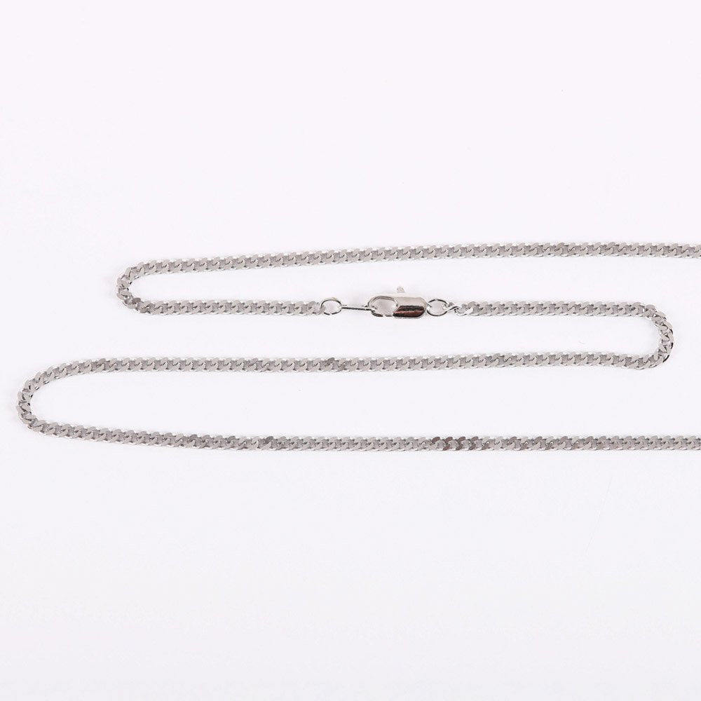 NECKLACE CROSS W/CZ STERLING SILVER 18"