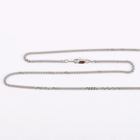NECKLACE CROSS W/CZ STERLING SILVER 18"