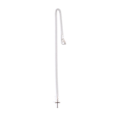NECKLACE CROSS BUDDED STERLING SILVER 16-18"