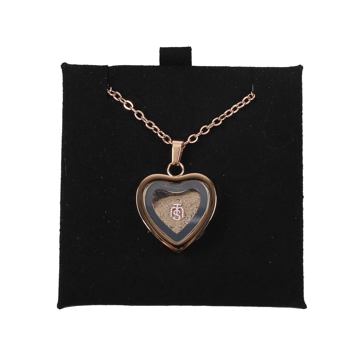 NECKLACE TEMPLE MOUNT SOIL HEART ROSE GOLD 20"