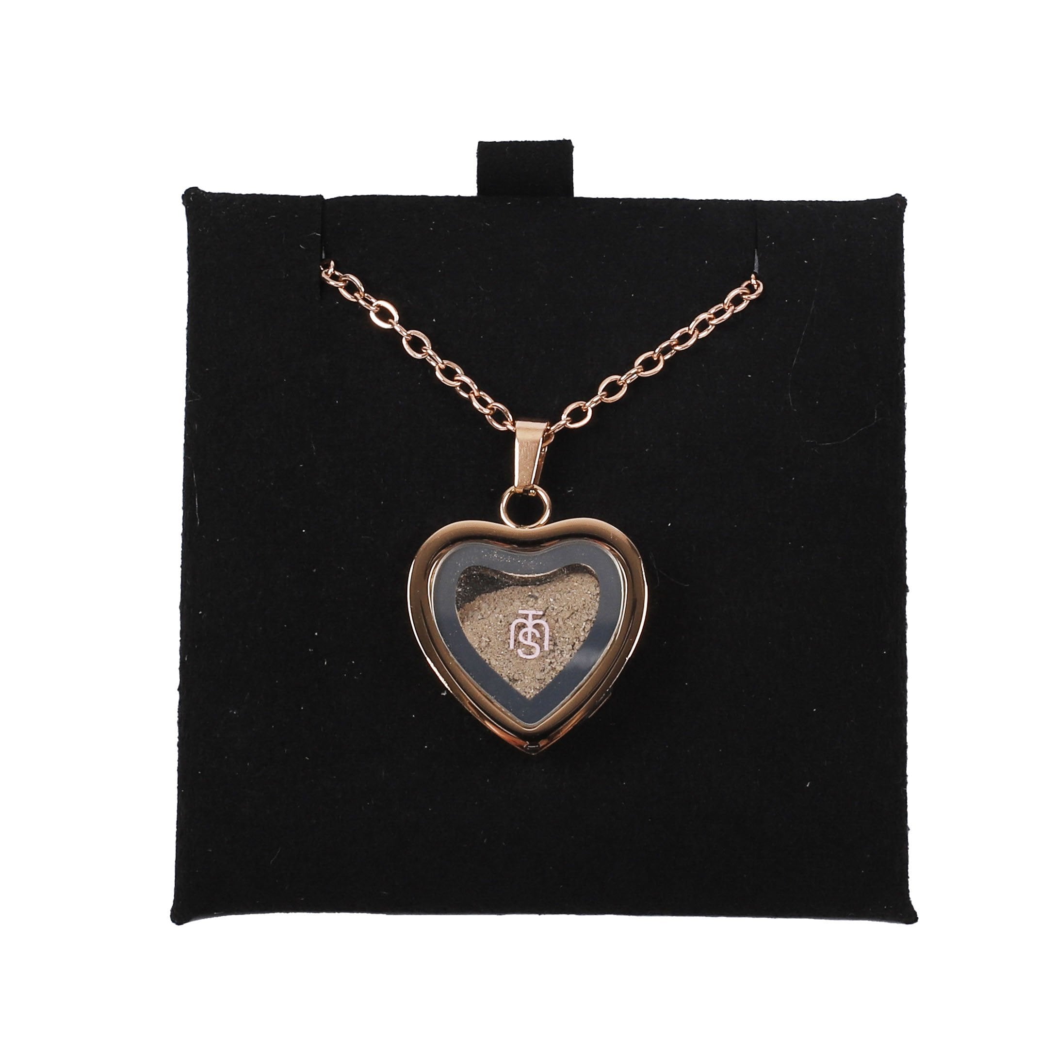 NECKLACE TEMPLE MOUNT SOIL HEART ROSE GOLD 20"