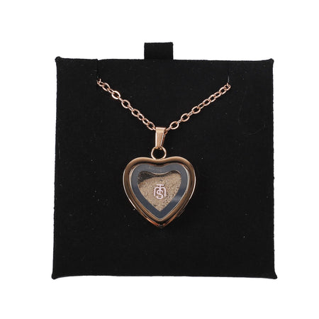 NECKLACE TEMPLE MOUNT SOIL HEART ROSE GOLD 20"