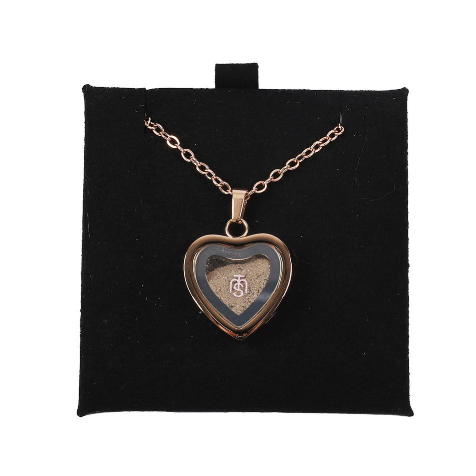 NECKLACE TEMPLE MOUNT SOIL HEART ROSE GOLD 20"