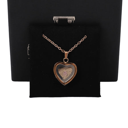 NECKLACE TEMPLE MOUNT SOIL HEART ROSE GOLD 20"