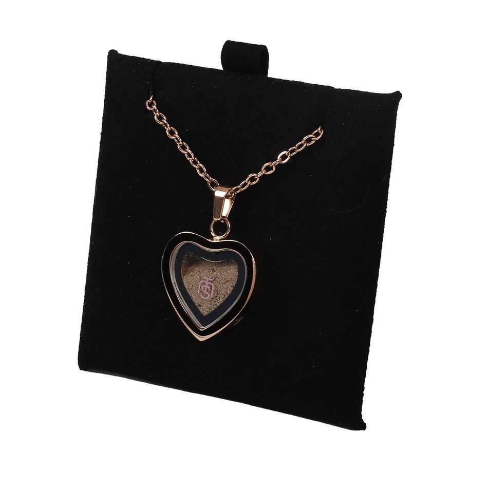 NECKLACE TEMPLE MOUNT SOIL HEART ROSE GOLD 20"
