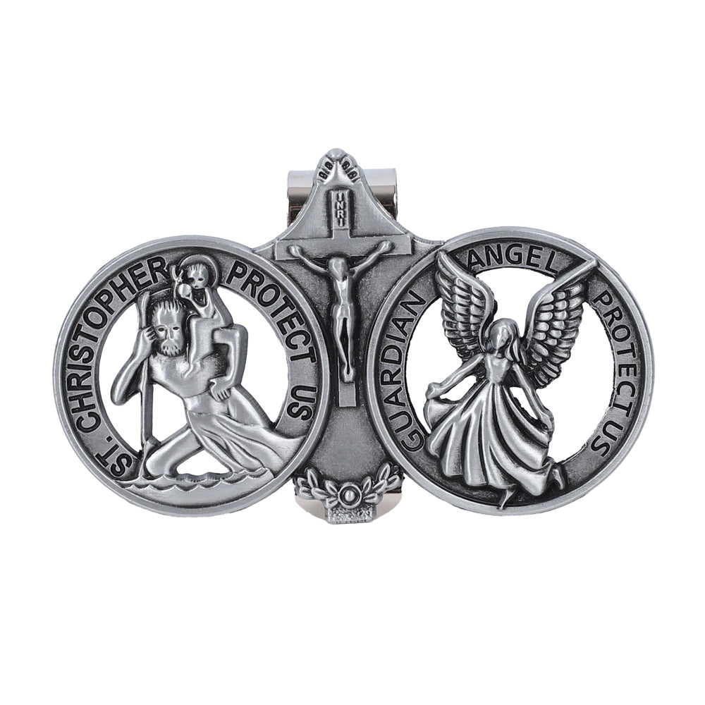 VISOR CLIP ANGEL ST CHRISTOPHER PK4
