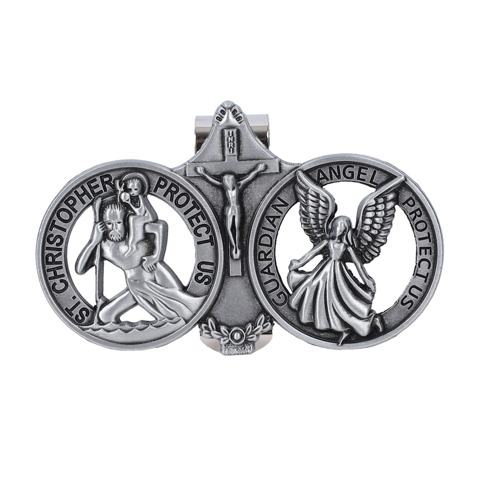 VISOR CLIP ANGEL ST CHRISTOPHER PK4