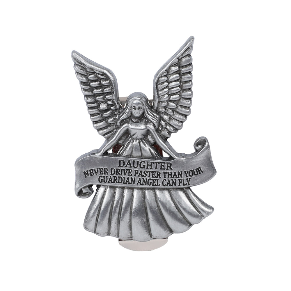 VISOR CLIP ANGEL NEVER DRIVE FASTER DAUGHTER PK4