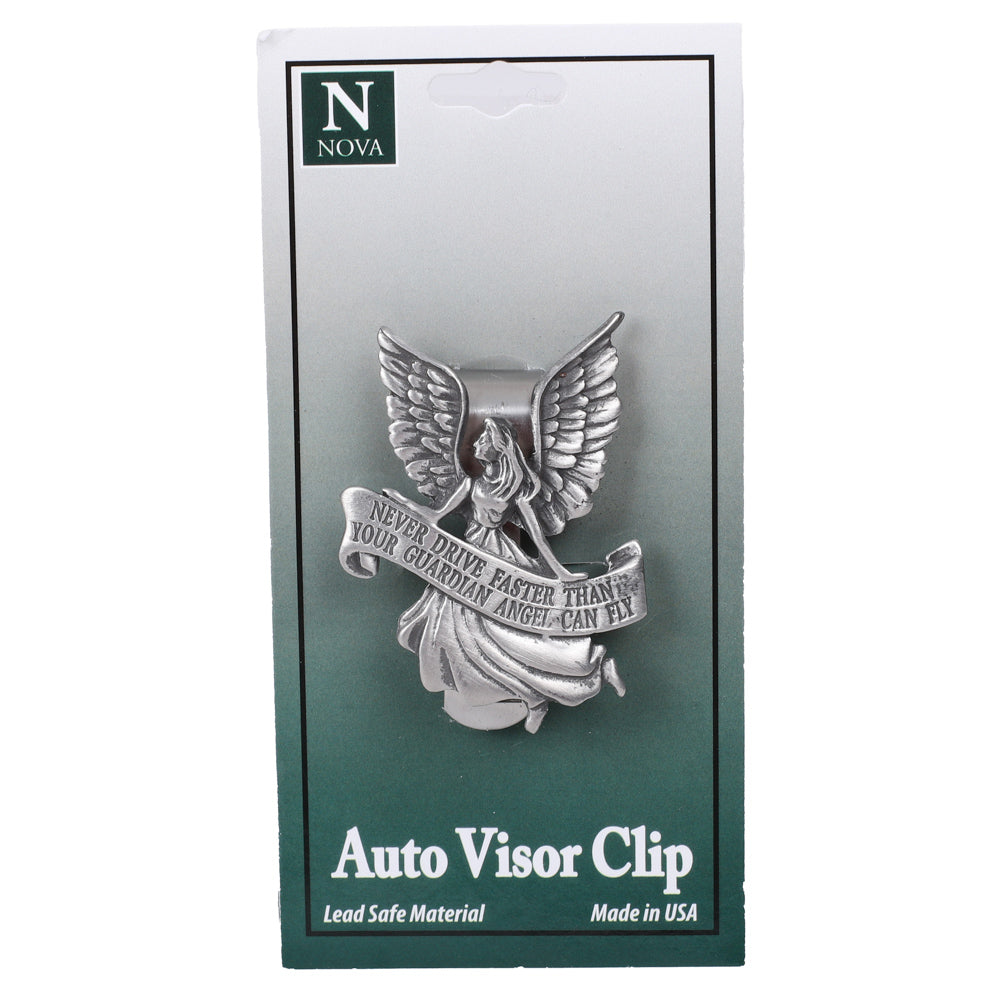 VISOR CLIP ANGEL NEVER DRIVE FASTER PK4