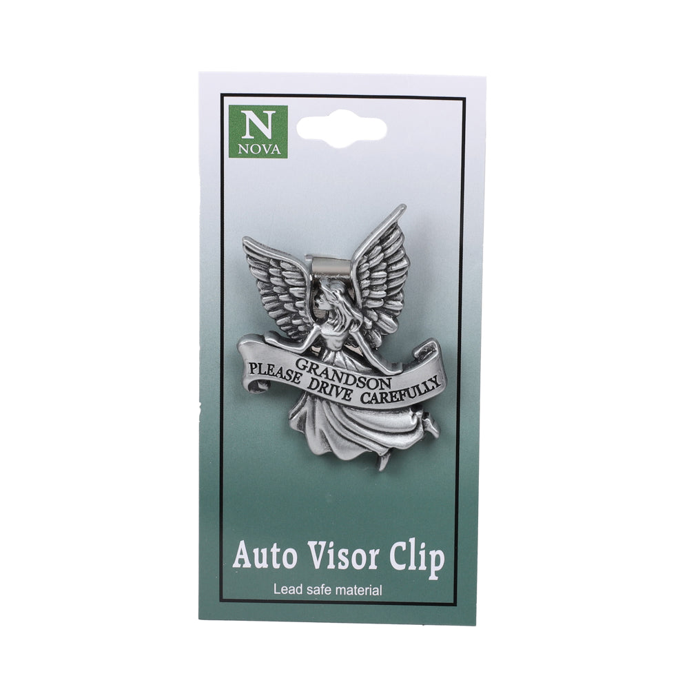 VISOR CLIP ANGEL DRIVE CAREFULLY GRANDSON PK4