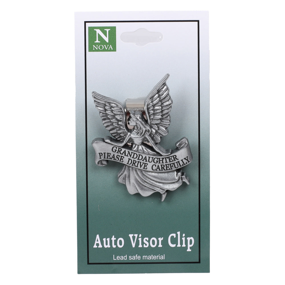 VISOR CLIP ANGEL DRIVE CAREFULLY GRANDDAUGHTER PK4