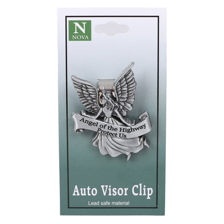 VISOR CLIP ANGEL ON THE HIGHWAY PROTECT US PK4