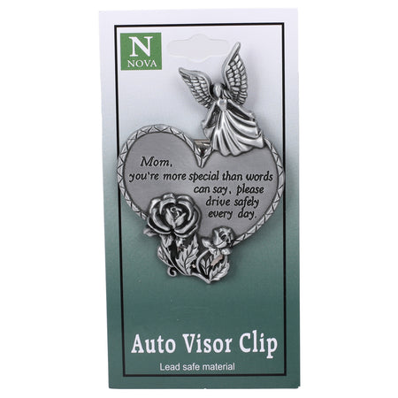 VISOR CLIP HEART MOM PK4