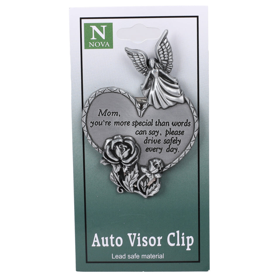 VISOR CLIP HEART MOM PK4