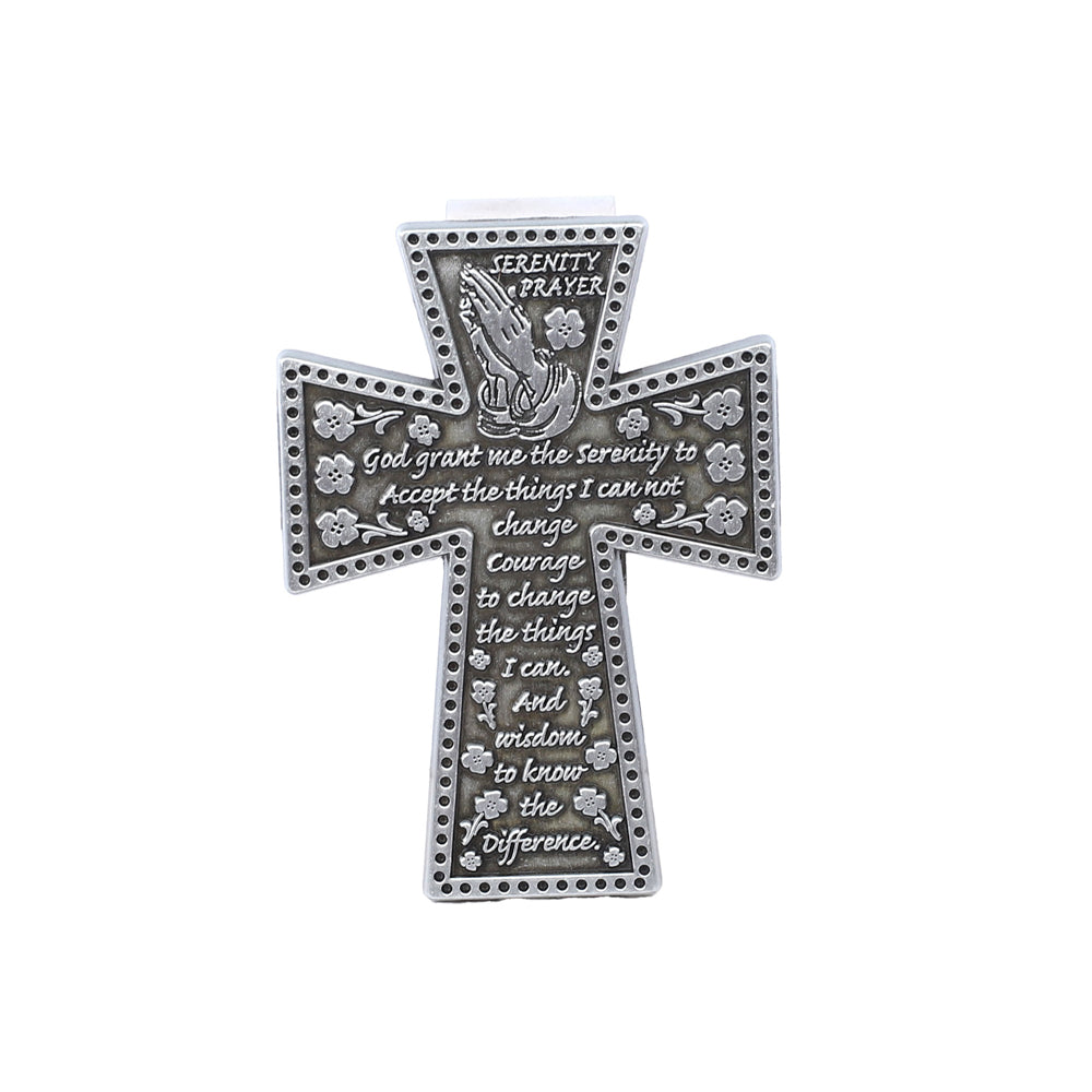 VISOR CLIP CROSS SERENITY PRAYER PK4