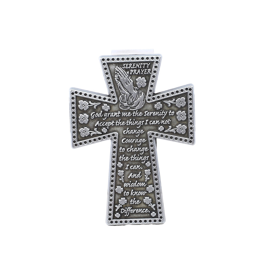 VISOR CLIP CROSS SERENITY PRAYER PK4
