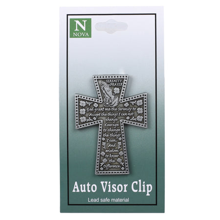 VISOR CLIP CROSS SERENITY PRAYER PK4