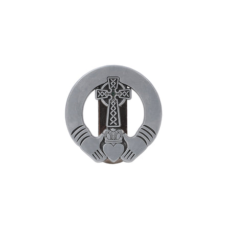 VISOR CLIP CLADDAGH W/ CROSS AND STONE PK4