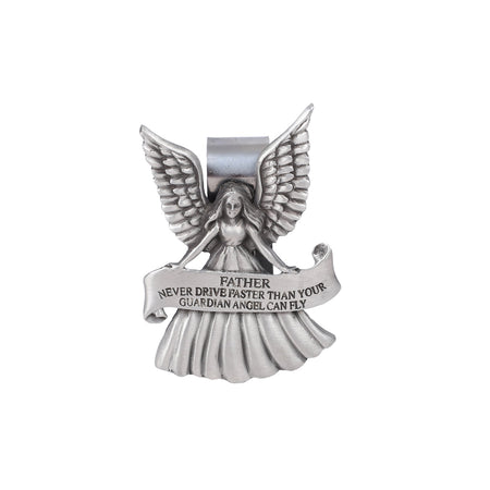 VISOR CLIP ANGEL NEVER DRIVE FASTER FATHER PK4