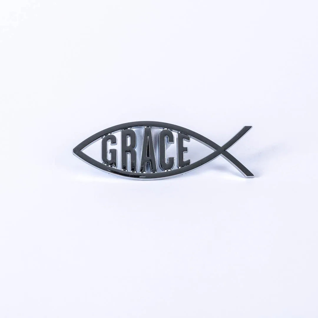 AUTO EMBLEM GRACE FISH SILVER PK6