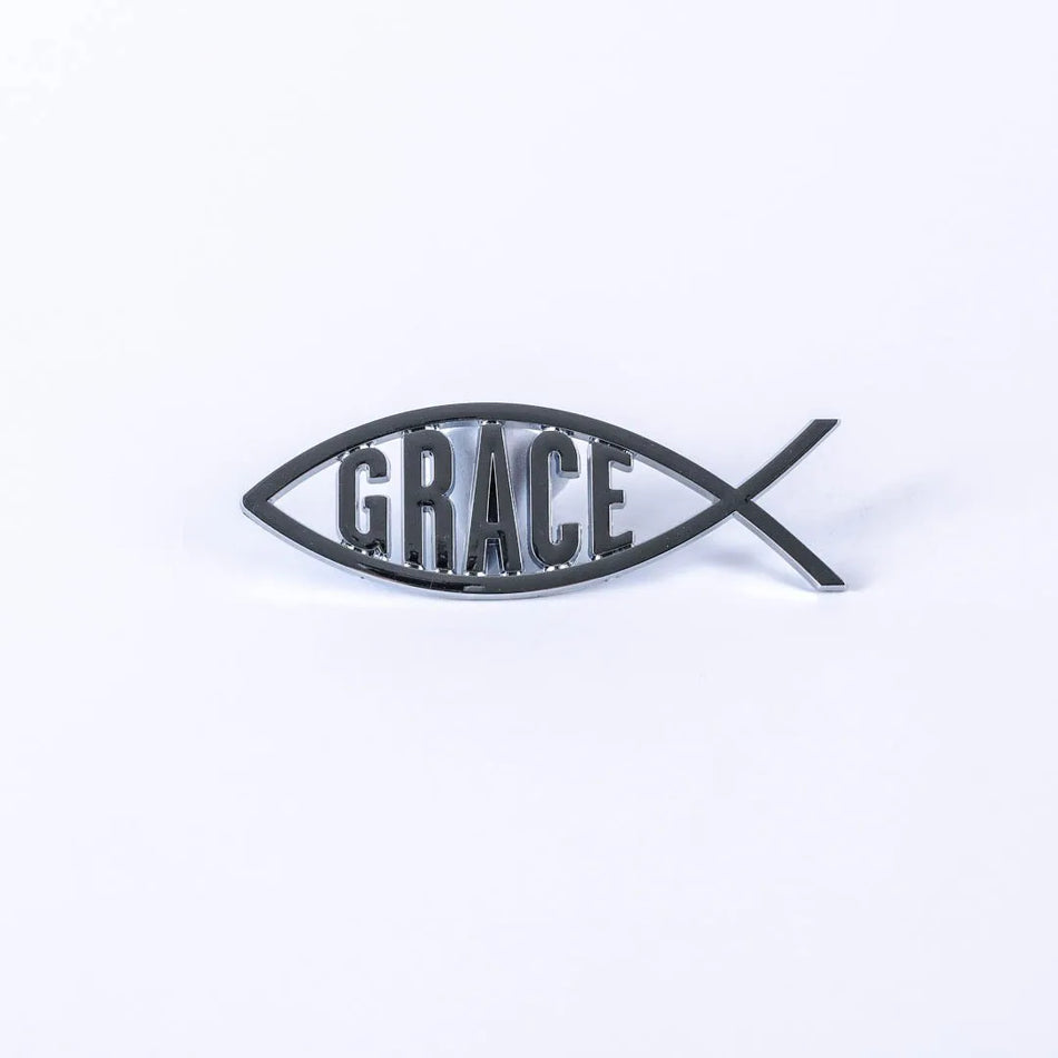 AUTO EMBLEM GRACE FISH SILVER PK6