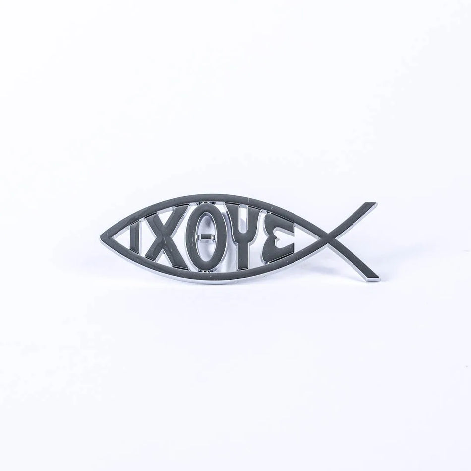 AUTO EMBLEM IXOYE FISH SILVER PK6
